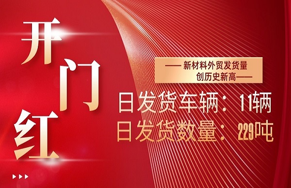 起步即是沖刺！新材料公司外貿(mào)單日發(fā)貨量創(chuàng)歷史新高